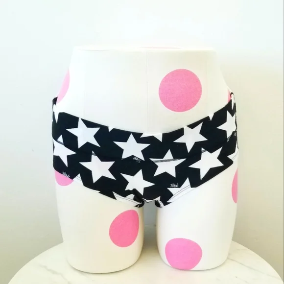 Victoria's Secret PINK Vintage Fashionshow Cotton Glitter Stars Panty NWT - Picture 2 of 12